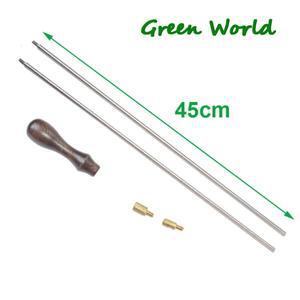 그린 월드. 32cal-12ga 알루미늄 회전 램로드 소총용 청소 막대  머즐로더 스레드 10-32T