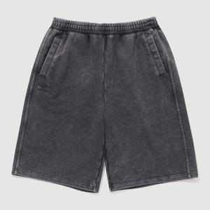 엄브로 반바지 워시드 니트 레터링 6부 반바지_DARK CHARCOAL UQ121CHP23