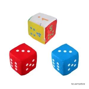 (칼라) 스펀지 주사위 중 10cm/놀이용/굴리기/소프트/게임/스폰지/쿠션/대왕/칼라/숫자/세트/부직포/폭신