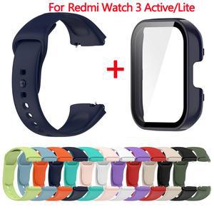Xiaomi Redmi Watch 3/Active 밴드 smartwatch 액세서리 용 실리콘 스트랩 케이스 Redmi watch3 Active/Lite 케이스 용 스포츠 팔찌