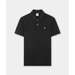 BROOKS BROTHERS 코튼 피케 폴로 셔츠 (블랙) (BBNTMF8028U)