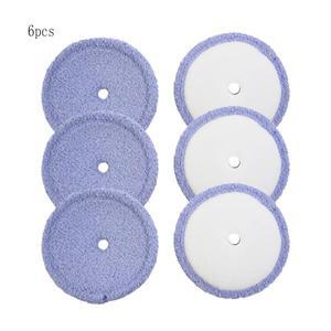 6pcs EVERYBOT 빨 수있는 어머니 원사 및 Edge RS700 로봇  천 교체 액세서리 용 마이크로 화이버 패드