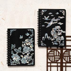 [문구티쳐] 민화샵 KC인증 자개 스티커 수첩 (2종택1) DIY 수첩노트 전통공예 한국기념품 만들기재료