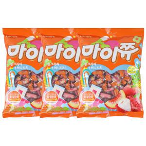 크라운 마이쮸 핑크리치 + 써니피치 284g x 3개 마이쭈 카라멜 사탕 간식