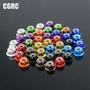 10 TRX4 부품 너트 여러 빛깔의 4PCS 알루미늄 SCX10 트럭 플랜지 가지 드리프트 M4 자동차 14 RC 크롤러 나일론 CNC 범용