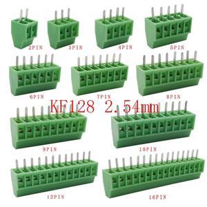 5/10Pcs 미니 KF128 2.54mm PCB 나사 고정 터미널 블록 커넥터 와이어 2P/3P/4P/5P/6P/7P/8P/9P/10P/12P/16