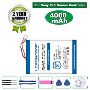 Sony PS5 컨트롤러 배터리 용 LOSONCOER 4000mAh LIP1708 DualSense 게임 컨트롤러 용 충전식 내장 리튬 배