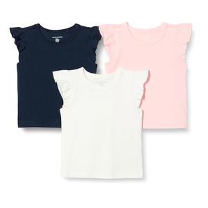 아마존 민소매 러플 티셔츠, 3팩