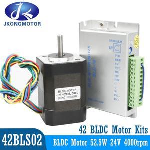 Jgmotor 42BLS02 4000rpm 브러시리스 DC 모터 키트 61mm 24V 52.5W 3D 프린터 DIY 디자인용 3상 8극 3.3A B