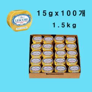 프랑스 베스트셀러 레스큐어 무염 포션버터15gX100개 1.5kg