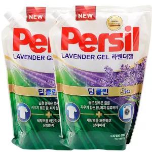 헨켈 세탁세제 퍼실 딥클린 리필 1.5L X 2개 - 라벤더 일반드럼겸용 섬유속부터 세탁기속까지 함께 깨끗이