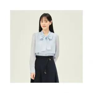 매장정품 (JJ지고트) 시스루 플랩 타이넥 블라우스 GP8M0BL921