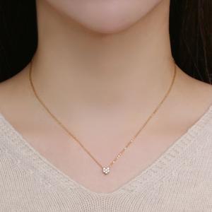 14K GOLD 큐빅하트 목걸이 G874