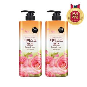 온더바디 플라워 약산성 퍼퓸 바디워시 다마스크로즈향 900g 2개