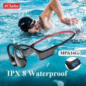 노인 보청기 골전도 헤드폰 이어폰 MP3 무선 블루투스 5.3 헤드셋 수영 스포츠 IPX8 방수 마이크 이어 후크