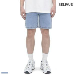 [빌리버스]남자 청바지 스판 데님 반바지 숏팬츠 연청 BWS082
