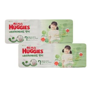 2024 하기스 네이처메이드 팬티형 기저귀 특점보 7단계 남여공용 32p X 2팩