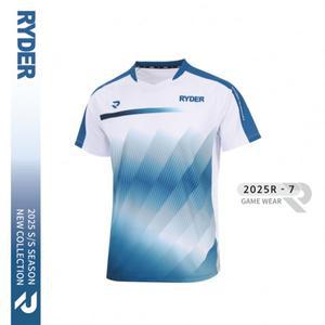 라이더 RYDER 2025R-7 경기복 남성/여성 게임웨어 반팔티 배드민턴 탁구 스쿼시 스포츠의류 2025R-7