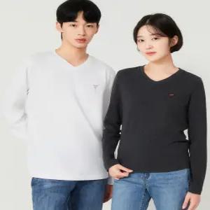 여성 레귤러핏 브이넥 긴팔티 OP1KE402