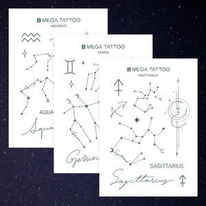 MEGA TATTOO 별자리 타투스티커 12종(택1)