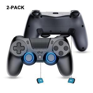 프로그래밍 가능한 PS4 컨트롤러 무선, PC용 유선 LED 게임 패드, 6축 모션 센서/진동/오디오 잭 포함