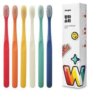 왕타 쇼티 칫솔 초극세모 부드러운 칫솔 세트 6개입 x4팩