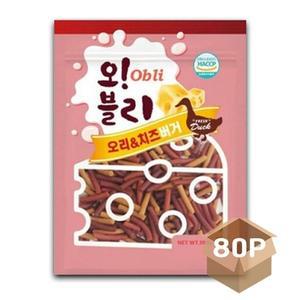고품질 강아지 버거 간식 오리 치즈 100g 80P 훈련 보상 한입 강아지훈련간식 반려견버거 (WFHRDRS)