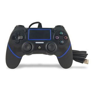소니 PS4 콘솔 용 유선 게임 컨트롤러 듀얼 진동 패드 조이스틱