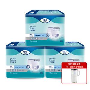 테나 언더웨어 플러스 대형 14입x3팩(42매) + 빈다텀블러 1개 요실금팬티 성인용기저귀
