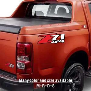 자동차 액세서리 Z71 4x4 장식 스티커 쉐보레 콜로라도 1500 뒷문 침대 사이드 비닐 데칼 커버
