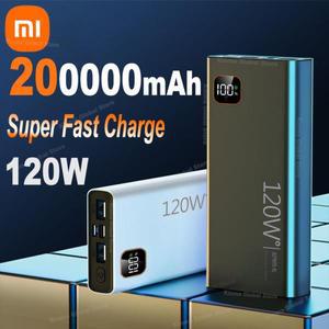 Xiaomi 120W 초고속 충전 200000 mAh 보조베터리 iPhone Samsung Huawei용 고용량 보조베터리 휴대용 배터