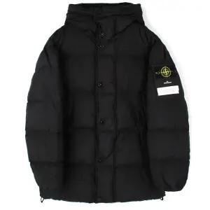 25FW 스톤 크링클랩스 후드 롱패딩 블랙 K2S154100012 S0A23 V0029