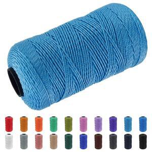 CAMAL 땋은 나일론 끈 3 가닥 1.5mm x 218야드 꼬인 트위스티드 트위니 로프 메이슨 줄 정원 만들기, DIY 아트 프로젝트, 크리스마스 장식, 장식품 걸기 (스카이 블루)