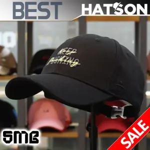 [햇츠온]K0SM425BK SMB 브랜드 남자 여자 무지 레터링 로고 편한 스트랩 스트럭쳐 하드 볼캡 야구 모자 AD