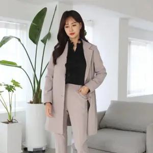 마엘 투버튼 롱재킷