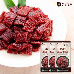 강강술래 갈비맛 쇠고기육포 50g x 3봉 술안주 쫄깃한 소고기육포 간식 캠핑음식