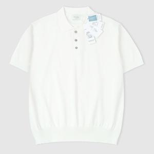 남자 버튼 린넨 카라 반팔 니트 티셔츠  AT-KNH-Q001-아이보리