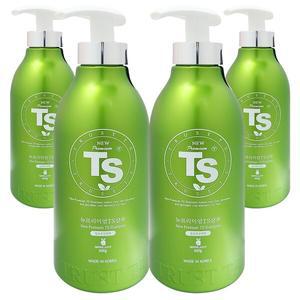 TS 뉴 프리미엄 티에스 샴푸 펌프형 500g 4개