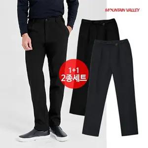 [마운틴벨리][1+1] 기모 본딩 원턱 100D 이밴드 데일리 팬츠