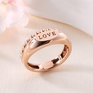 14K LOVE 레터링 볼체인 두줄 반지 SRS40855
