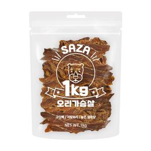 사자 대용량 실속형 1kg 오리가슴살 강아지 사사미 육포 간식