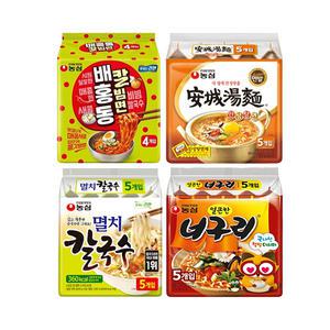 안너칼멸(안성탕면5,너구리5,배홍동칼빔면4,멸치칼국수5)