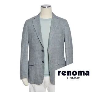 갤러리아 레노마 S/S 린넨 혼방 마이크로체크 다크 블루 자켓 (RQJMBJ55A)