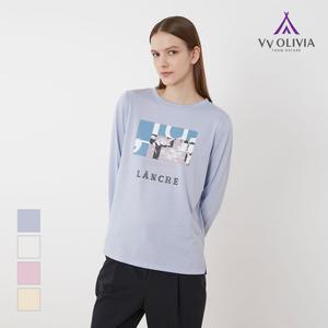 [비비올리비아] 프린트 티셔츠_VVBAL3M3281