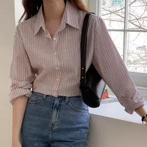 [코코블랑] [코코메이드]헤이드 스트라이프 셔츠