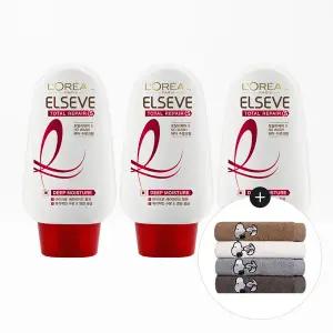 [로레알파리] 토탈리페어 모이스처 크림 110g 3개+스누피 타올 1장(랜덤)