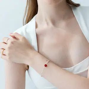 [silver925] red ball mini grain bracelet