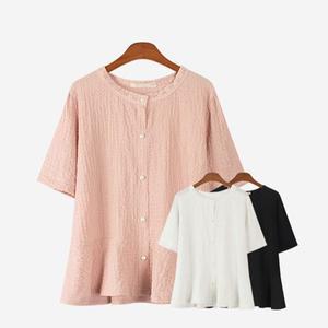 에스티아 1462 럼플 진주 블라우스 빅사이즈