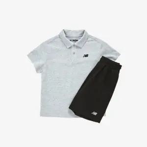 뉴발란스키즈트레이닝세트 PQC NK9YF2106U-15 ESSENTIAL_피케 반팔 셋업