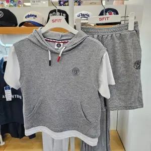 HC30 PSG 싱글레이어드 5부세트 파리생제르맹 주니어 반팔후드 상하복 SJZ304-MK